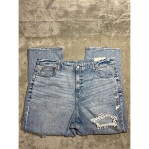 American Eagle Straight Jeans Women's Size 20 Distressed Curvy 90's Plus New